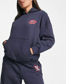 【送料無料】 ルーカ レディース パーカー・スウェット アウター RVCA X STELLA Maxwell hoodie in navy blue Blue