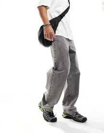 【送料無料】 コルージョン メンズ デニムパンツ ボトムス COLLUSION x015 low rise baggy jeans in gray Gray