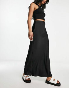 GC\X fB[X {gX XJ[g Te }LV ASOS DESIGN satin bias maxi skirt Black ubN