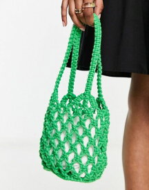 【送料無料】 リクレイム ヴィンテージ レディース ショルダーバッグ バッグ Reclaimed Vintage woven mini shoulder bag in green Green