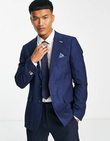 【送料無料】 ハリー ブラウン メンズ ジャケット・ブルゾン アウター Harry Brown suit jacket in blue melange MID BLUE