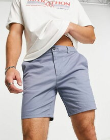 【送料無料】 リバーアイランド メンズ ハーフパンツ・ショーツ ボトムス River Island skinny chino shorts blue BLUE