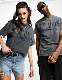 【送料無料】 リクレイム ヴィンテージ メンズ Tシャツ トップス Reclaimed Vintage unisex heritage logo t-shirt in washed gray Gray