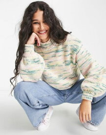 【送料無料】 モンキ レディース ニット・セーター アウター Monki space yarn knit sweater in multi Multi