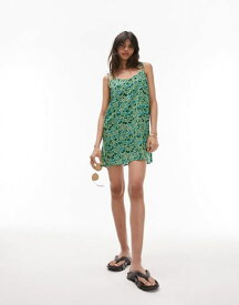 【送料無料】 トップショップ レディース 上下セット 水着 Topshop meadow floral beach mini dress in green Meadow print