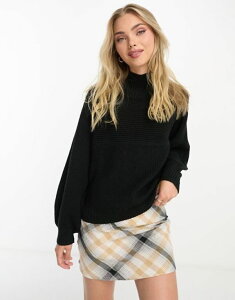 L fB[X AE^[ jbgEZ[^[ nClbN Z[^[ Monki Libby high neck sweater Black ubN