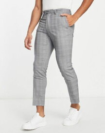 【送料無料】 フレンチコネクション メンズ カジュアルパンツ ボトムス French Connection wedding suit pants in gray plaid Gray