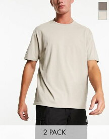 【送料無料】 アナザーインフルエンス メンズ Tシャツ トップス Another Influence 2 pack boxy fit t-shirts in gray Gray