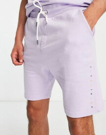 【送料無料】 ジャック アンド ジョーンズ メンズ パーカー・スウェット アウター Jack & Jones Originals t-shirt and shorts set with logo in lilac Lavender