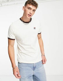 【送料無料】 フィラ メンズ Tシャツ トップス Fila T-shirt with branding in off white NEUTRAL