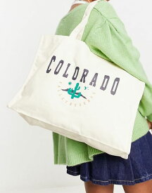 【送料無料】 デイジーストリート レディース トートバッグ バッグ Daisy Street tote bag with colorado print White