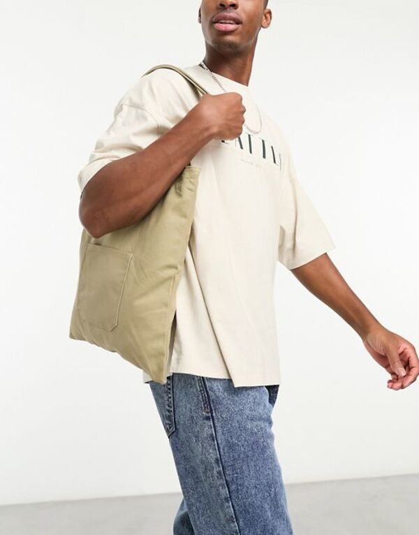人気ブランドを  SVNX メンズ バッグ bag in green トートバッグ セブンエックス tote LEAF sage in BAY linen メンズバッグ