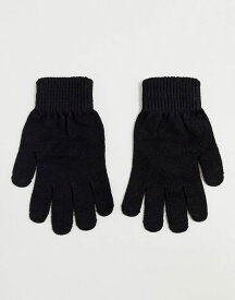 【送料無料】 エイソス レディース 手袋 アクセサリー ASOS DESIGN touch screen gloves in polyester in black Black