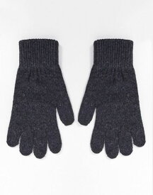 【送料無料】 エイソス レディース 手袋 アクセサリー ASOS DESIGN touch screen gloves in polyester in charcoal gray Grey