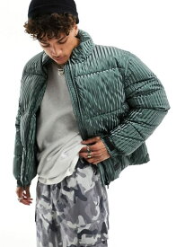 【送料無料】 シックスジュン メンズ ジャケット・ブルゾン アウター Sixth June padded texture jacket in green green