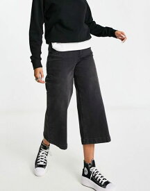 【送料無料】 フレンチコネクション レディース デニムパンツ ボトムス French Connection wide leg culotte jeans in washed black Black