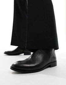【送料無料】 エイソス メンズ ブーツ・レインブーツ シューズ ASOS DESIGN Chelsea boots in brown leather BROWN