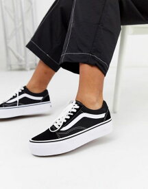 【送料無料】 バンズ レディース スニーカー シューズ Vans Old Skool platform sneakers in black and white Black
