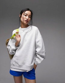 【送料無料】 トップショップ レディース パーカー・スウェット アウター Topshop premium seam detail sweat in gray heather gray heather