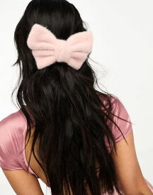 【送料無料】 グラマラス レディース ヘアアクセサリー アクセサリー Glamorous knitted hair bow in blush pink PINK