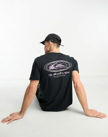【送料無料】 クイックシルバー メンズ Tシャツ トップス Quiksilver oval logo t-shirt in black Black