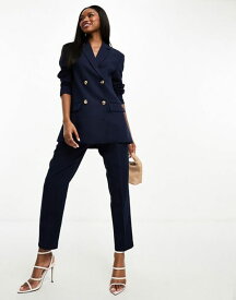 【送料無料】 フレンチコネクション レディース カジュアルパンツ ボトムス French Connection luxe tailored pants in navy - part of a set NAVY