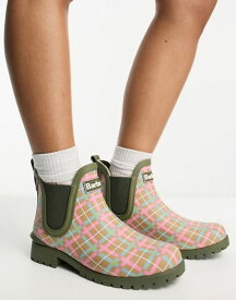 【送料無料】 バーブァー レディース ブーツ・レインブーツ シューズ Barbour x ASOS exclusive Wilton wellington boots in green tartan Plaid