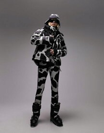 【送料無料】 トップショップ レディース ジャケット・ブルゾン ダウンジャケット アウター Topshop Sno cow print ski puffer jacket in multi Multi