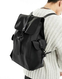 【送料無料】 レインズ レディース バックパック・リュックサック バッグ Rains Cargo unisex waterproof rucksack in black Black