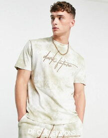 【送料無料】 エイソス メンズ Tシャツ トップス ASOS Dark Future relaxed t-shirt in washed brown with logo embroidery - part of a set Brown