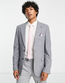 【送料無料】 ハリー ブラウン メンズ ジャケット・ブルゾン アウター Harry Brown wedding tweed suit jacket in gray Gray