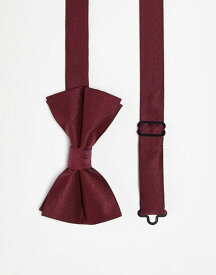【送料無料】 エイソス メンズ ネクタイ アクセサリー ASOS DESIGN satin bow tie in burgundy Burgundy