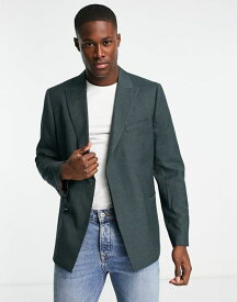 【送料無料】 ハリー ブラウン メンズ ジャケット・ブルゾン アウター Harry Brown slim fit suit jacket with concealed button in gray Gray