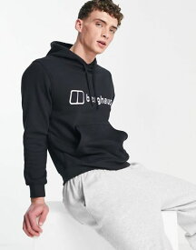 【送料無料】 バーグハウス メンズ パーカー・スウェット アウター Berghaus Logo hoodie in black Black