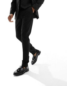 【送料無料】 エイソス メンズ カジュアルパンツ ボトムス ASOS DESIGN skinny suit pants in black Black