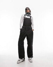 【送料無料】 トップショップ レディース カジュアルパンツ ボトムス Topshop Sno mensy straight leg ski overalls in black Black