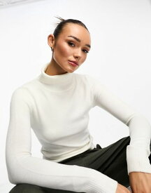 【送料無料】 フレンチコネクション レディース ニット・セーター アウター French Connection ribbed turtle neck sweater in white Winter white