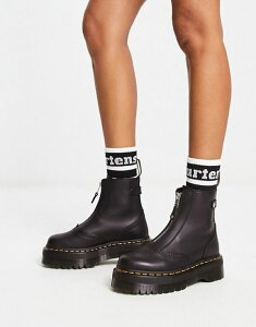 yz hN^[}[` fB[X u[cECu[c V[Y Dr Martens Jetta zip quad boots in black BLACK SENDAL