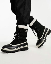 【送料無料】 ソレル レディース ブーツ・レインブーツ シューズ Sorel Caribou waterproof boots in black Black