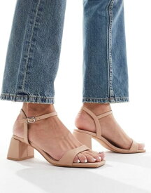 【送料無料】 グラマラス レディース サンダル シューズ Glamorous low block heeled sandals in beige BEIGE