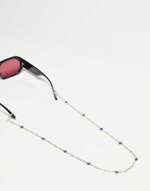 【送料無料】 エイソス レディース サングラス・アイウェア アクセサリー ASOS DESIGN sunglasses chain with eye detail in gold tone Gold