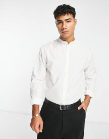 【送料無料】 フレンチコネクション メンズ シャツ トップス French Connection band collar shirt in white WHITE