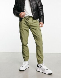 【送料無料】 フレンチコネクション メンズ カジュアルパンツ カーゴパンツ ボトムス French Connection tech cargo pants in light khaki GREEN