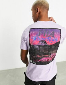 【送料無料】 フィラ メンズ Tシャツ トップス Fila Rory t-shirt with back print in washed purple PURPLE