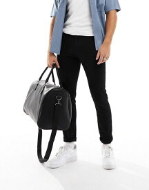 【送料無料】 エイソス メンズ ボストンバッグ バッグ ASOS DESIGN smart faux leather weekend holdall bag in black Black