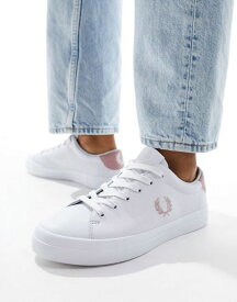 【送料無料】 フレッドペリー レディース スニーカー シューズ Fred Perry textured Lottie leather sneakers in white WHITE