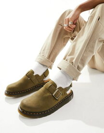 【送料無料】 ドクターマーチン レディース サンダル シューズ Dr Martens Jorge II mules in khaki suede Khaki