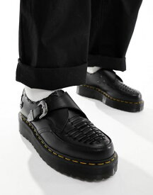 【送料無料】 ドクターマーチン レディース パンプス シューズ Dr. Martens Quad creeper monk shoes in black Black