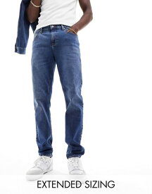 【送料無料】 エイソス メンズ デニムパンツ ジーンズ ボトムス ASOS DESIGN stretch slim jeans in dark wash blue Dark wash blue