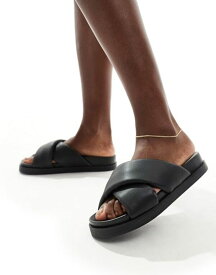 【送料無料】 オンリー レディース サンダル シューズ Only cross front sandals in black Black